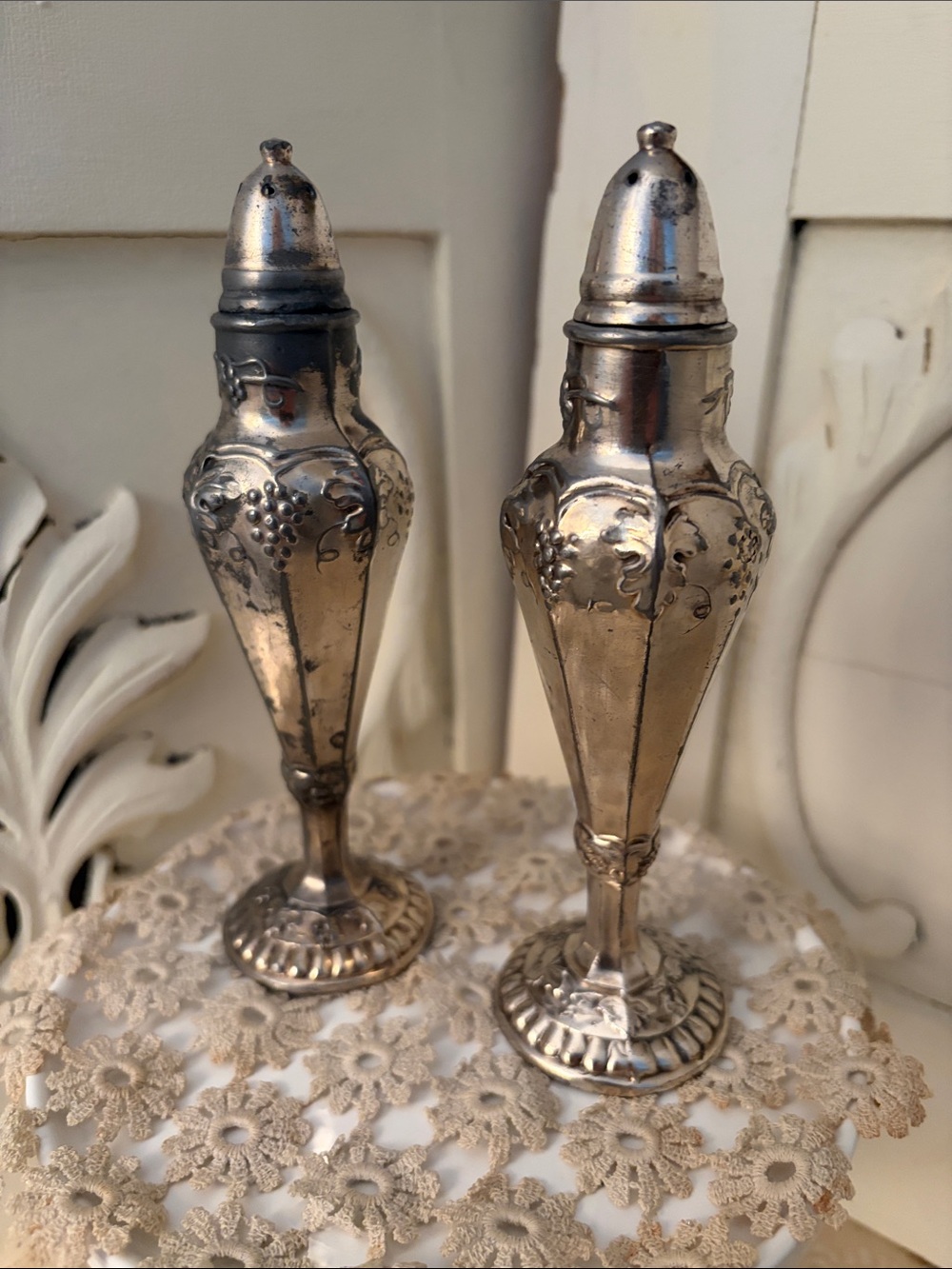 Classic Silver-Tone Salt and Pepper Shakers - Pair
